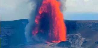 #Video | El volcán Kilauea lanza lava a más de 100 metros de altura en nuevo episodio eruptivo