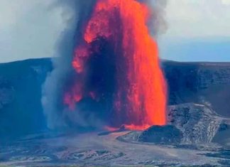 #Video | El volcán Kilauea lanza lava a más de 100 metros de altura en nuevo episodio eruptivo
