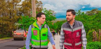 Presidente Municipal Alexis Velázquez supervisa obra del tramo carretero San José Cuaro–Tupátaro junto al Secretario de Comunicaciones y Obras Públicas de Michoacán