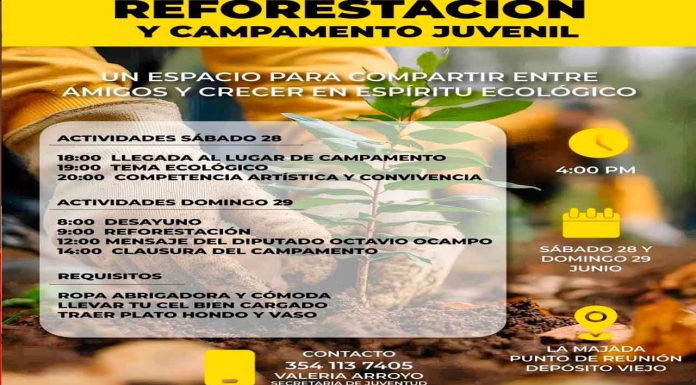 PRD Michoacán lanza agenda verde con apoyo de juventudes en Peribán