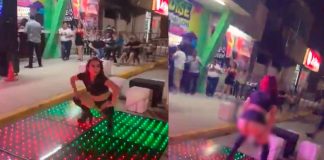 #Video | Antro en Xalapa desata polémica al montar table dance en vía pública