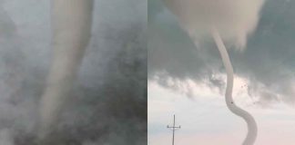 #VIDEO || El impresionante “baile” de un tornado en Dakota del Sur deja sin aliento a espectadores