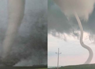 #VIDEO || El impresionante “baile” de un tornado en Dakota del Sur deja sin aliento a espectadores