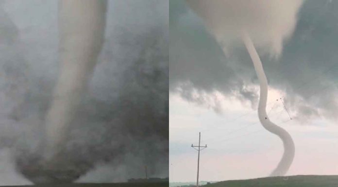 #VIDEO || El impresionante “baile” de un tornado en Dakota del Sur deja sin aliento a espectadores