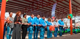 Cumple Gobierno de Zacapu e inaugura techumbre en primaria Ricardo Flores Magón en La Escondida
