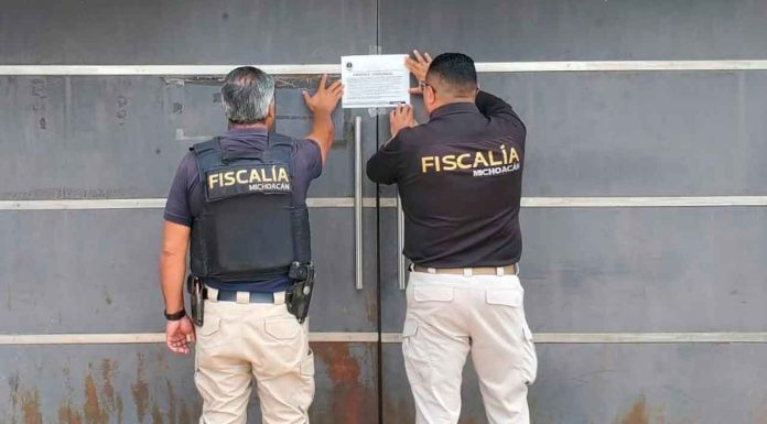 Ejecuta FGE cateo en taller mecánico en Salvador Escalante y asegura tres motores con reporte de robo