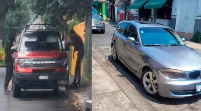 #VIDEO| Delincuentes intentan robar camioneta, no lo logran, y despojan a pareja de su auto