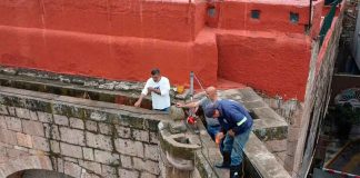 Gerencia del Centro Histórico da mantenimiento al Acueducto de Morelia