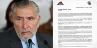 Circula carta falsa de renuncia de Adán Augusto López en redes sociales; Noroña desmiente