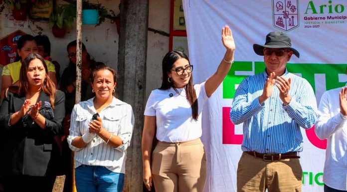 Cumple presidenta de Ario, Yohana Mendoza, con infraestructura hidráulica y obra pública a menos de un año de su gobierno