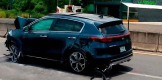 Choca camioneta en carretera Cuatro Caminos-Apatzingán; un herido