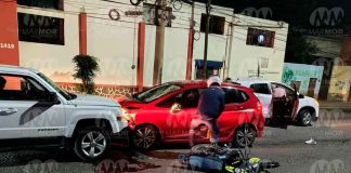 #VIDEO | Se registra choque múltiple en Av. Morelos Norte de Morelia; hay 2 lesionados