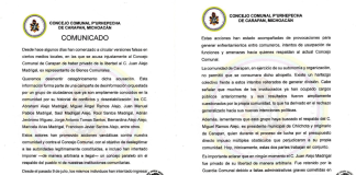 Consejo Comunal de Carapan señala no haber privado de la libertad a ex representante de Bienes Comunales