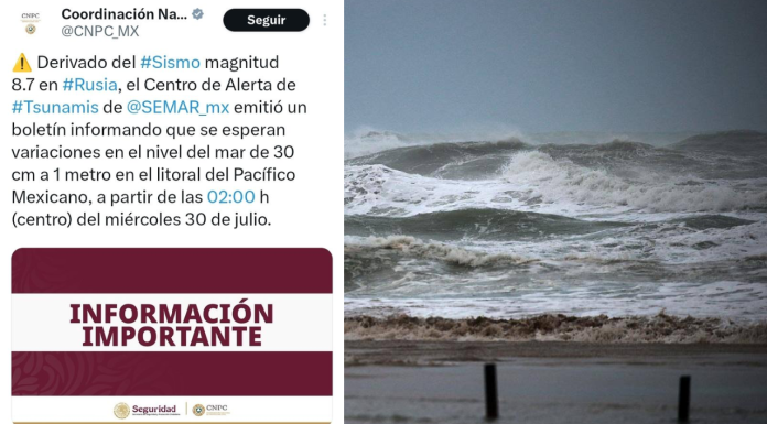 #VIDEO | Terremoto en Rusia: Agua comienza a retroceder y emiten alerta por olas de tsunami en México y el mundo