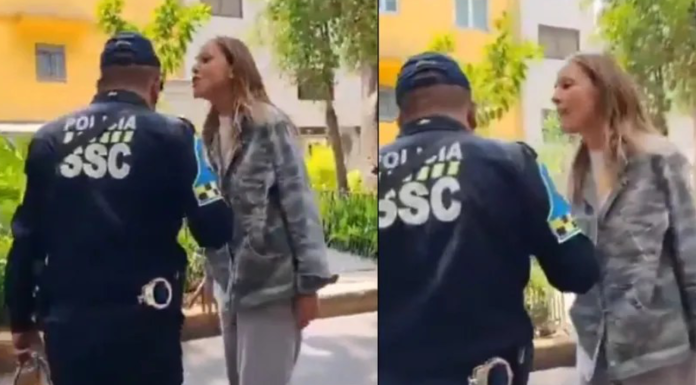 #VIDEO | Mujer insulta a policía en CDMX: “Odio a los negr0s como tú”, le gritaba