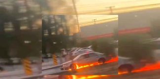 #VIDEO || Coche en llamas desciende sin control en Bilbao y las redes lo hacen meme