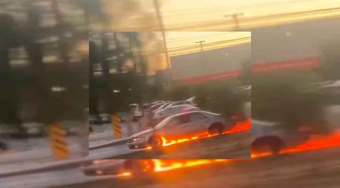 #VIDEO || Coche en llamas desciende sin control en Bilbao y las redes lo hacen meme