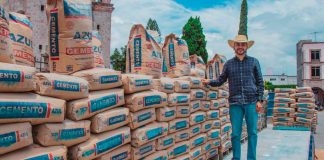 Alexis Velázquez entrega 41 toneladas de cemento de manera gratuita a familias huandacarenses a través del programa “Bienestar en tu Vivienda”