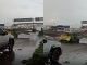 #VIDEO | Tormenta y espectacular gigante causan pánico, el anuncio cayó encima de dos vehículos
