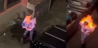 #VIDEO | Mujer se prende fuego tras crisis emocional, aparentemente había terminado con su novio