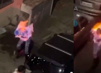 #VIDEO | Mujer se prende fuego tras crisis emocional, aparentemente había terminado con su novio