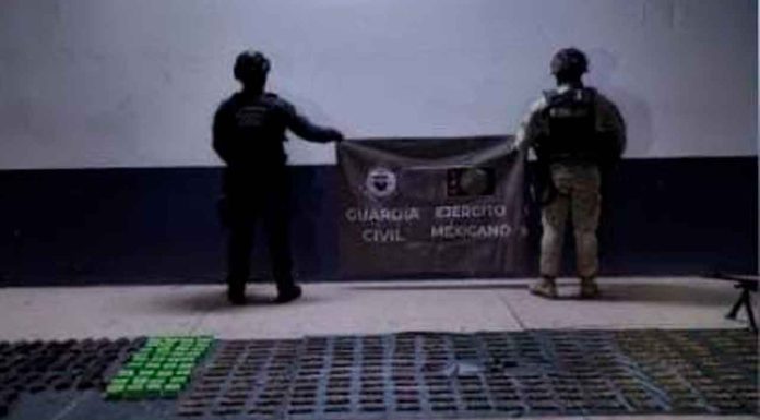 SSP y Defensa aseguran arsenal con barret, ametralladoras y granadas en Aguililla