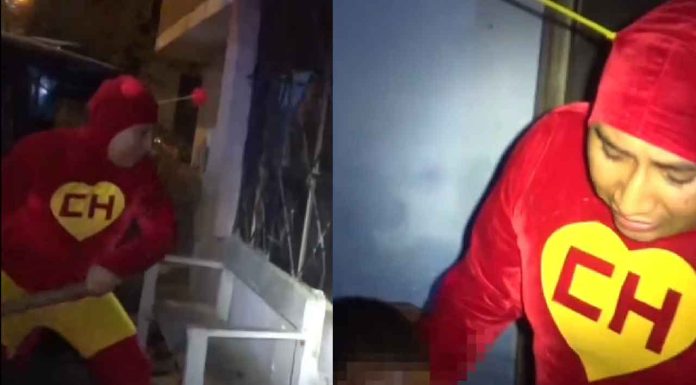 #VIDEO #Viral | ¡Síganme los buenos! Un elemento de la policía peruana se disfrazó del Chapulín Colorado para atrapar a presuntos narcos