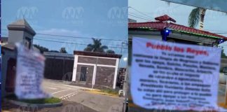 Criminales colocan diversas narcomantas en la región de Los Reyes