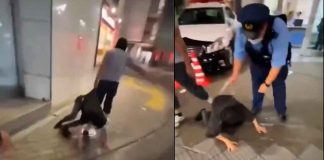 #VIDEO || Ciudadano en Japón arrastra a joven hasta la comisaría por cometer un delito