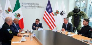 SSP y autoridades de EUA se reúnen para mejorar trabajo antiexplosivos en Michoacán