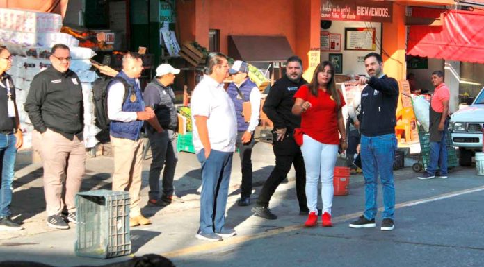 Gobierno de Morelia realiza operativo en Mercado de Abastos, junto con locatarios