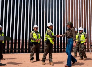 #VIDEO|| EE. UU. pinta de negro la frontera sur para reforzar su seguridad: “Muy difícil de escalar”, afirma la secretaria Noem