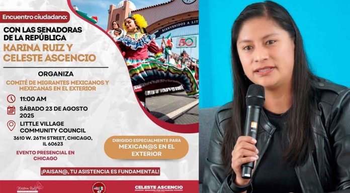 Senadora Celeste Ascencio inicia ruta de trabajo con comunidad migrante en Chicago, Illinois