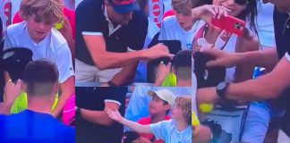 #VIRAL|| La estrella del tenis Kamil Majchrzak está buscando a un niño a quien un hombre adulto le arrebató una gorra durante el US Open.