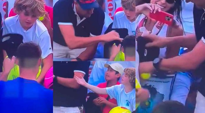 #VIRAL|| La estrella del tenis Kamil Majchrzak está buscando a un niño a quien un hombre adulto le arrebató una gorra durante el US Open.