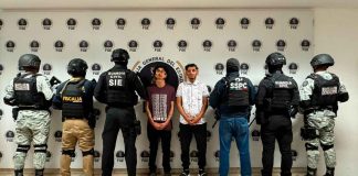 Fuerzas estatales y federales detienen a dos presuntos extorsionadores en Uruapan