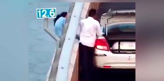 # VIDEO Un taxista salvó a una mujer que intentaba lanzarse desde un puente