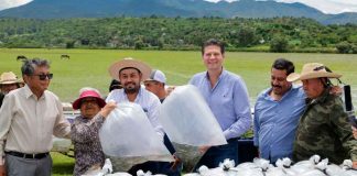 Encabeza Alfonso Martínez siembra de 100 mil ejemplares de tilapia en zona rural