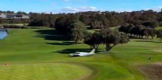 #VIDEO || Avioneta se estrella en campo de golf en Sídney: piloto aprendiz e instructor sobreviven