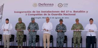 Inaugura Bedolla cuartel regional de la Guardia Nacional en Apatzingán