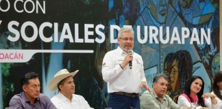 Bedolla y sector productivo de Uruapan revisan avances de obra y seguridad