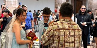 CCAOS realiza “bodas” en Palacio Clavijero para exigir que espacios culturales no se renten a particulares