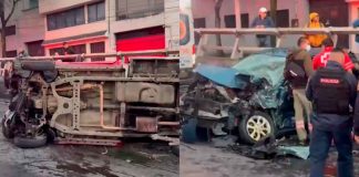 #VIDEO || Fuerte choque en avenida Observatorio deja a conductor atrapado