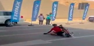 #VIDEO || Victoria adelantada que terminó en caída: El inesperado giro en un torneo de ciclismo en Erbil
