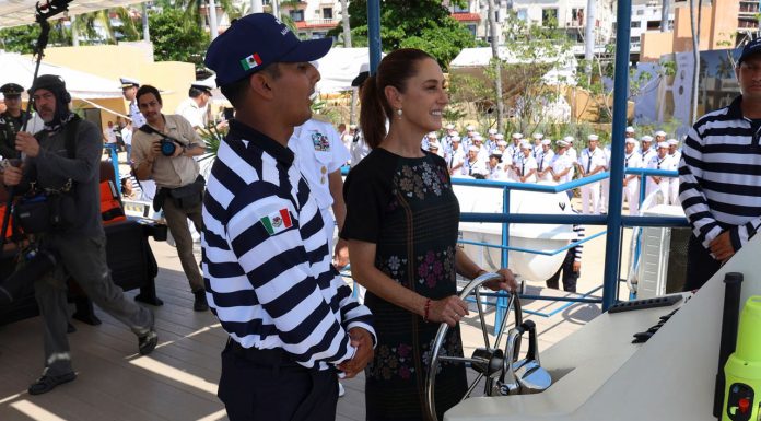 En Acapulco, Presidenta Sheinbaum inaugura Marinabús, transporte marítimo