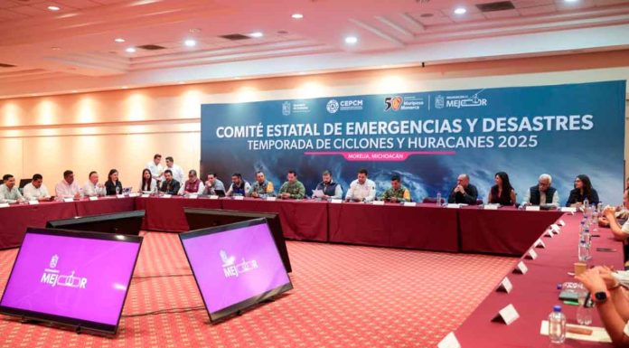 Refuerza Gobierno de Michoacán coordinación y atención municipal ante temporada de ciclones y huracanes