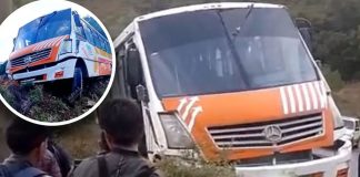 Conductor salva la vida a más de 20 pasajeros que estuvieron a punto de caer a barranca de 200 metros