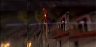 #VIDEO || Impactante caída de rayo en Morelia queda captada en video