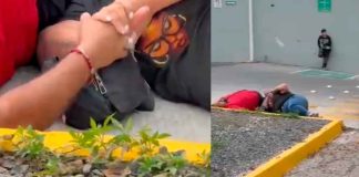 #VIDEO| ¡No se soltaron ni para el susto! Hombre y mujer siguen de la mano tras choque en GDL