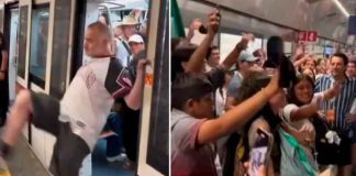 #VIDEO | Italiano lanza patada contra mexicanos en metro de Roma